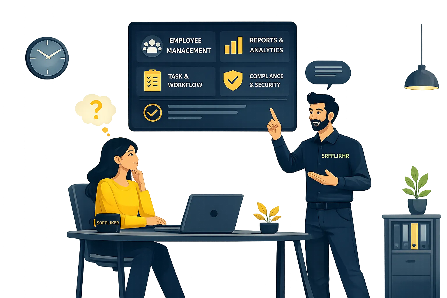 Why SOFFLIX HR — platform overview illustration